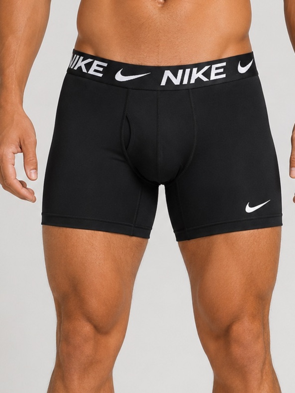 Nike Men’s Dri-FIT boxer briefs underwear Black Size Large elastic waist NWOT